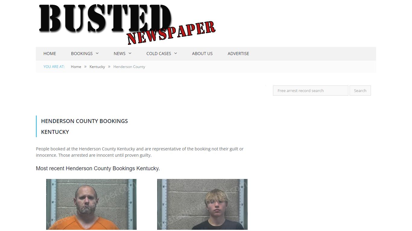 Henderson County, KY Mugshots - BUSTEDNEWSPAPER.COM